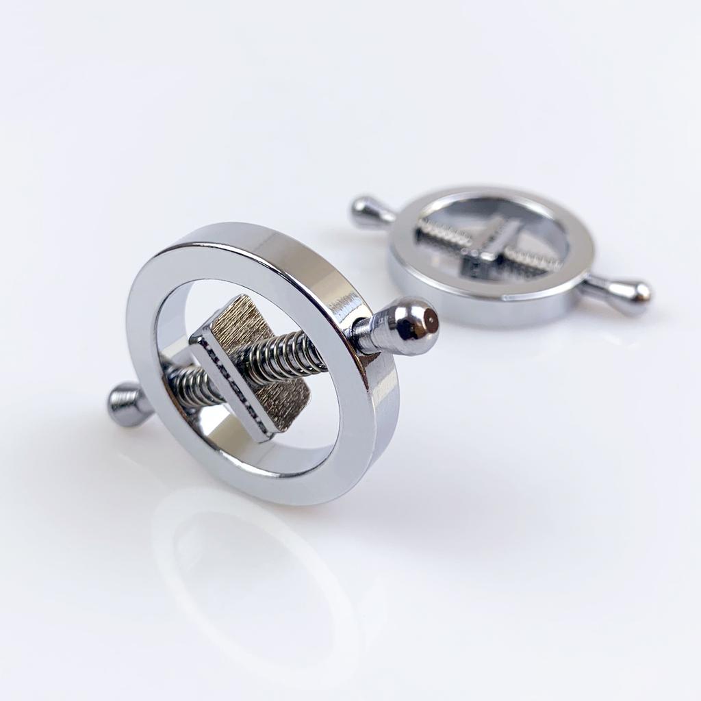 BDSM 1 Pair Metal Nipple Clamps Adjustable Breast Spring Clamps Bondage Sex Slaves Nipple clips Adult Sex Toys For Woman