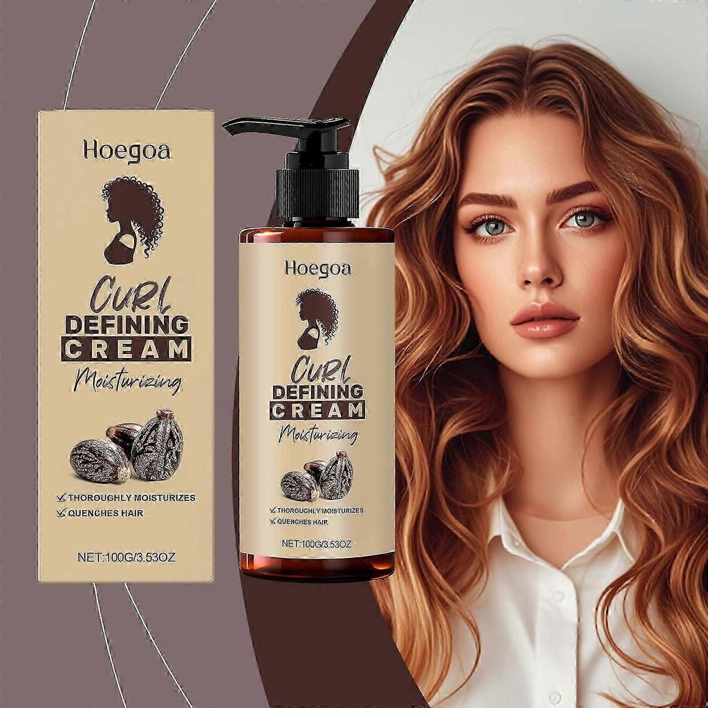 Hoegoa This Hair Styling Cream Is Refreshing, Moisturizing And Nourishing, Creating Natural Curly Hair. It Is A Long-Lasting Hair Styling Cream