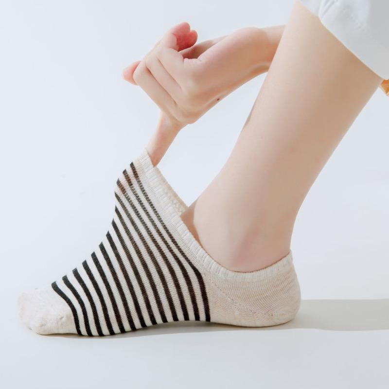 Ship Socks, Women's Summer Striped Retro Short Socks, Trendy Sweat-absorbing Women's Socks, Non-dropping and Anti-slip Socks for Summer