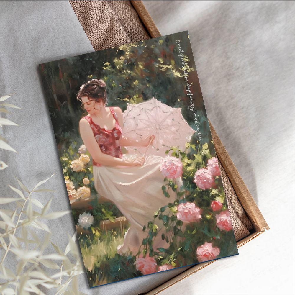 10×15CM 10PCS Oil Painting Posters Stickers Nostalgia Gift Home Decorated Coffee Living Wall Art Stickers Aesthetic Decals