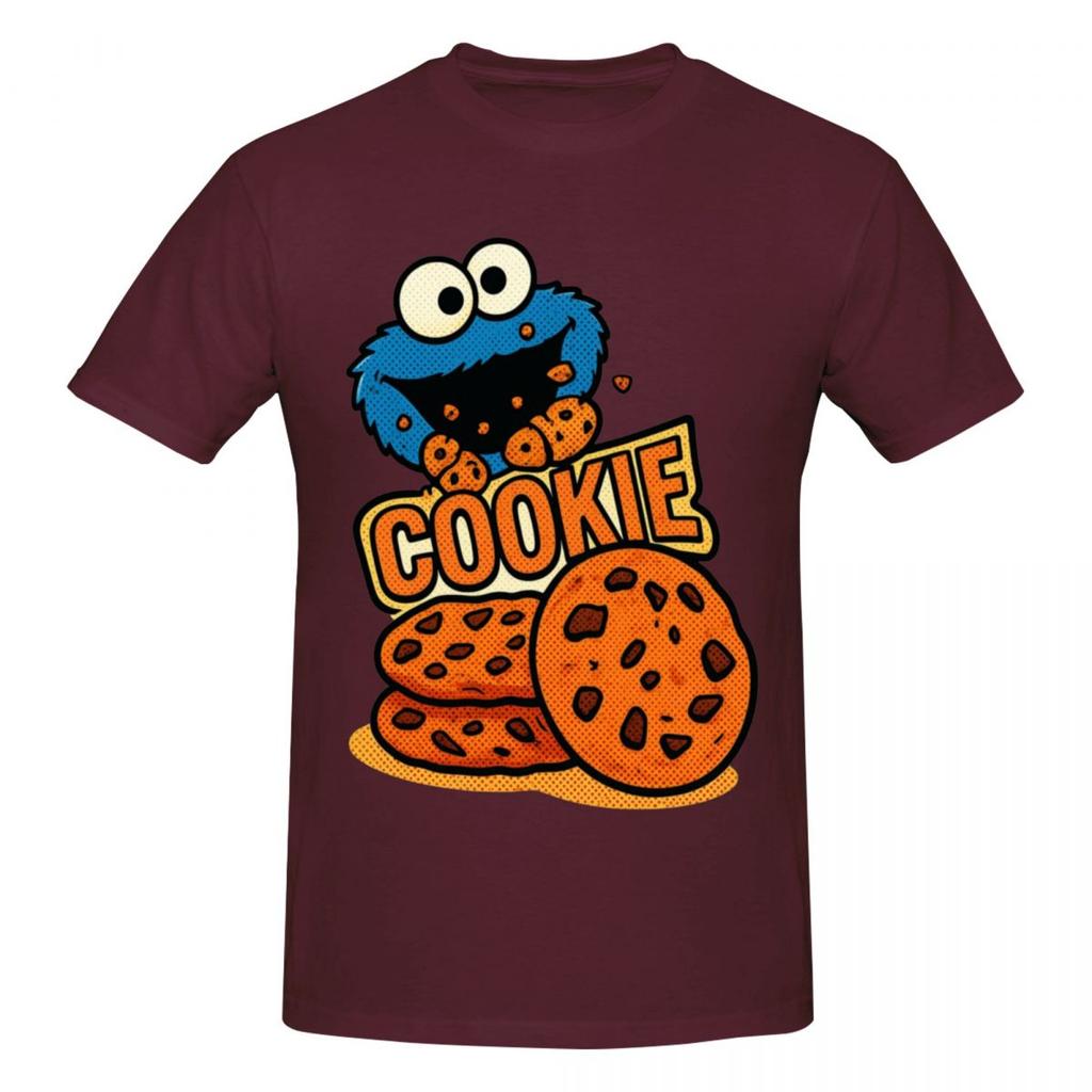 Cookie Monster Sesames Streets Retro T Shirts Graphic Y2k Pops Quality Unisex Wounisex T Shirts Clothes