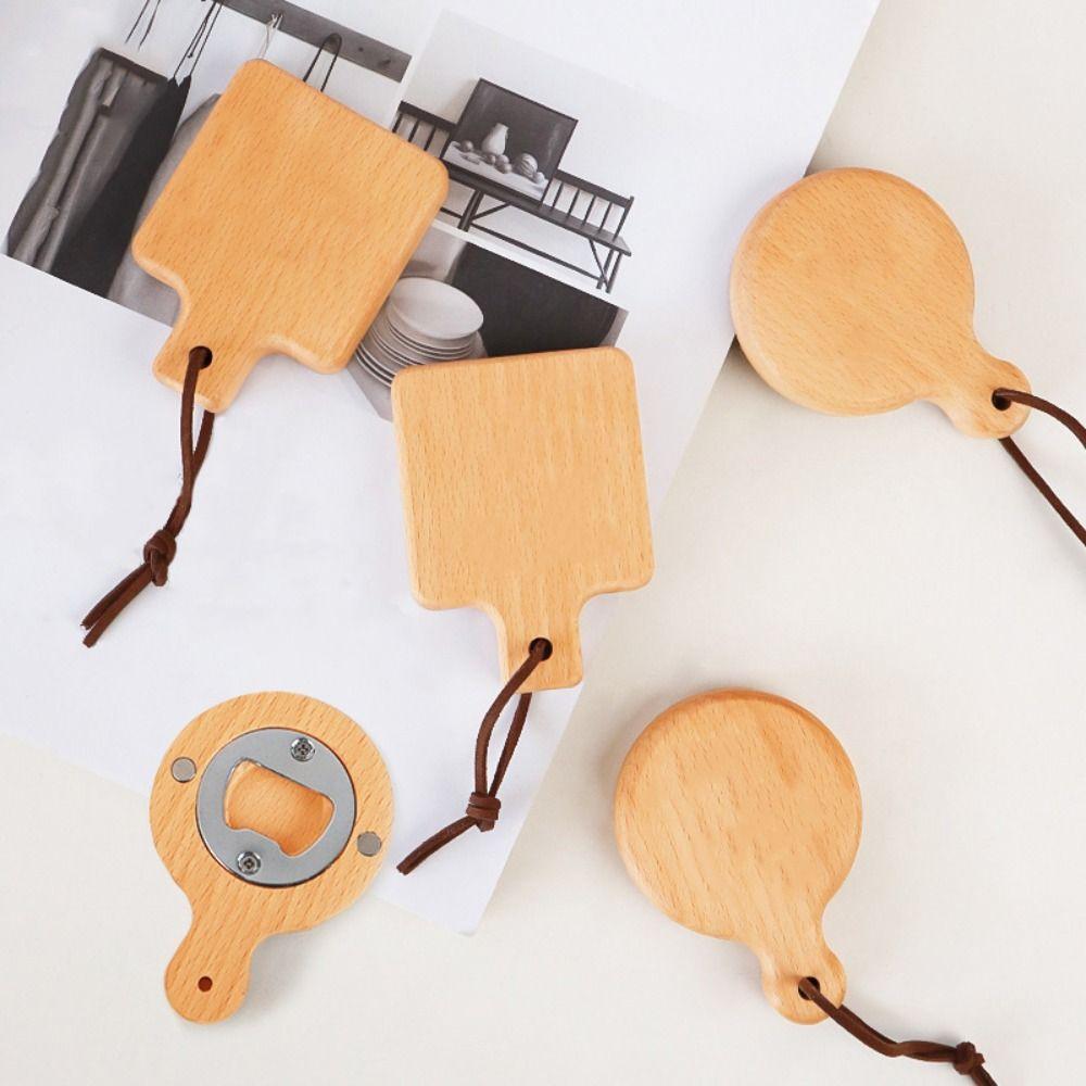 3Pcs Labor Saving Wooden Bottle Openers Multifunction Cap Opener Kitchen Gadgets Beer Opener  Party