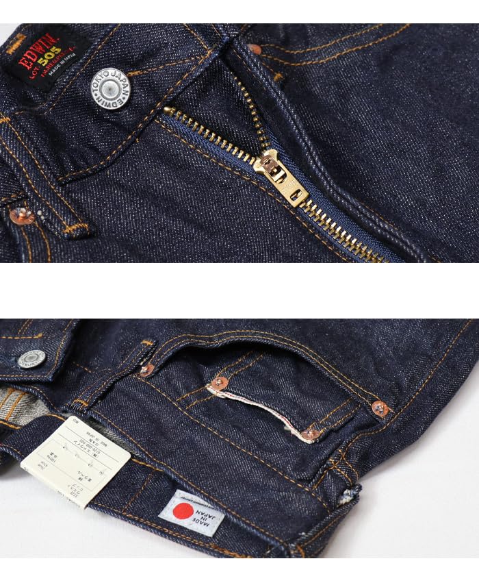 Edwin Jeans 505Z Wide Straight Denim Made in Indigo Size 34 Pants, Japan, E50540, Men's, Blue,