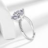 Luxury 5-Carat Simulated Moissanite Diamond Ring with Four-Prong Setting - European and American Style
