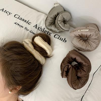 Spons Slaap Elastische Paardenstaart Houder Haar Scrunchies voor Vrouwen Haar Accessoires Meisjes Zacht Effen Satijn Gevuld Katoen Grote Banden