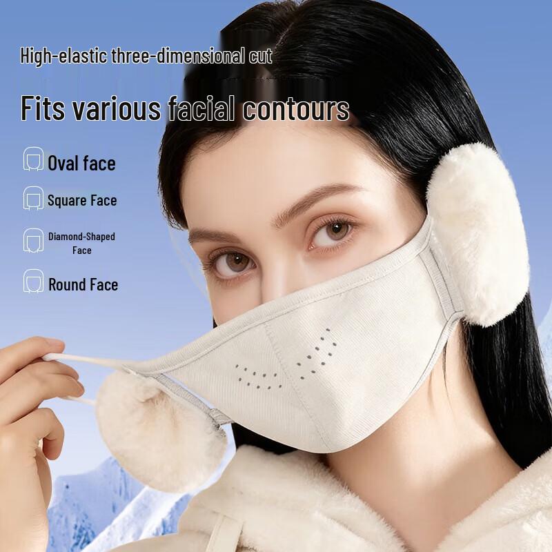 Luyouyou Detachable Warm Face Mask with Ear Protection