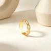 Fashion Jewelry Vacation Wind Shell Ring Personality Trend Geometric Splicing Single Ring Stainless Steel Open Ring