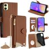 For Samsung Galaxy A05 4G Leather Case Wallet Stand Cover Irregular Tail Style with Chain Strap