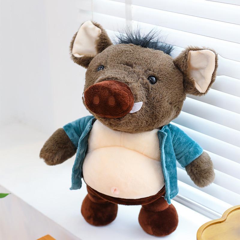 Adorable Plush Pig Bajie Doll Soft Toy Black Myth Wukong Keychain Gift For Girls