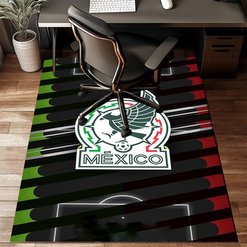 Mexico Football Emblem Rug Game Carpet, Floor Mat for Bedroom Living Room Entryway Rug, Home Decor Idea Gift for Christmas birthday