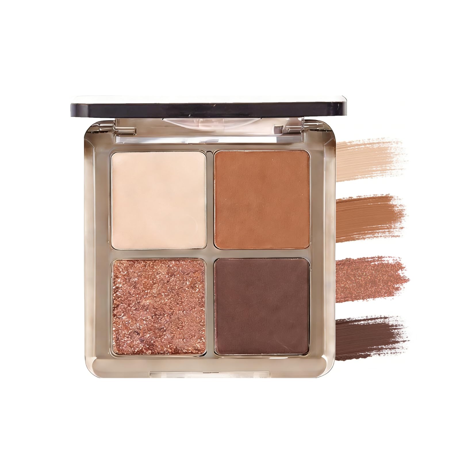 

Lynlyulinger 4-Color Eyeshadow Palette: High adhesion, high color payoff, long-lasting, smudge-proof, fine powder texture, smooth and moisturizing.