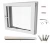 White PVC Window 60x60 Right New 600x600 Mm Tilt-and-Turn Ru Double-Glazed