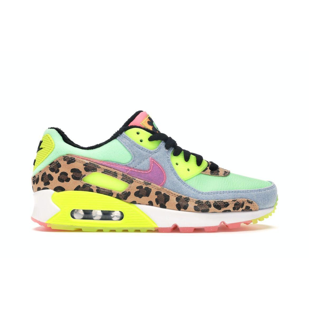 

Nike Air Max 90 LX Illusion Green Женские кроссовки Sunset-Pulse Black White CW3499-300