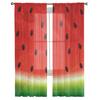 Watermelon Fruit Cartoon Sheer Curtain for Bedroom Tulle Voile Curtain for Kitchen Living Room Decor Window Treatment