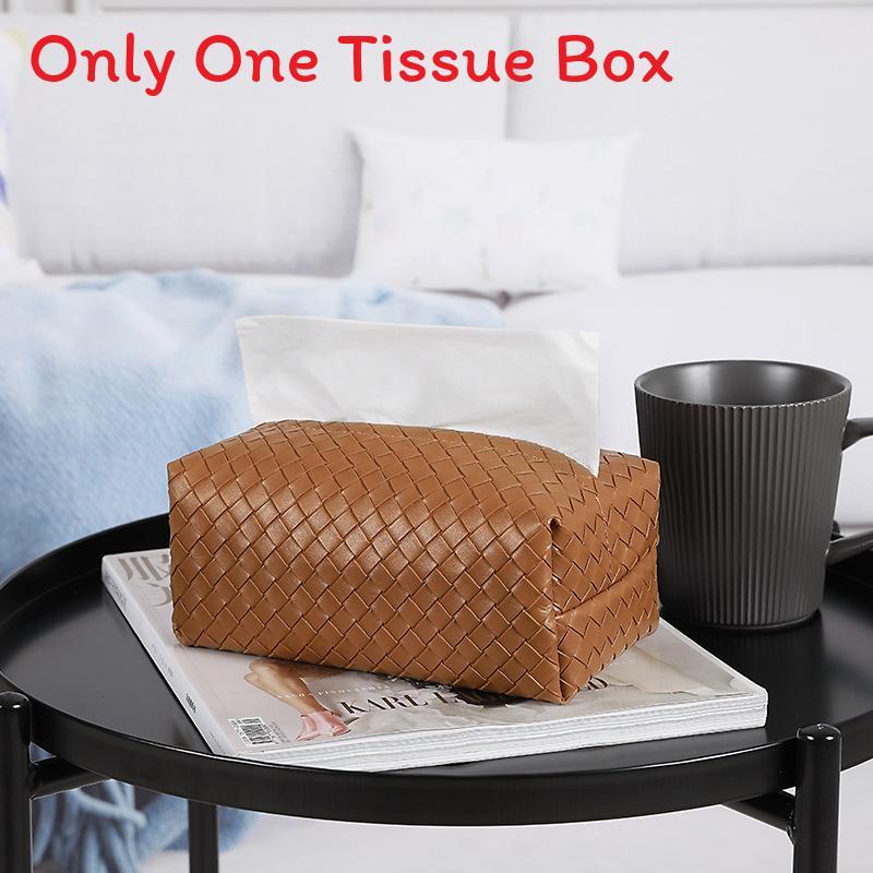 Modern Leather Tissue Box With Multi Use Storage For Living Room And Car Decor