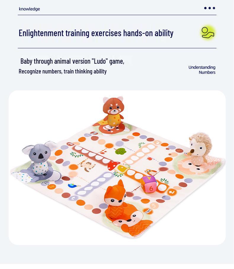 Jollybaby Early Education Doll Playhouse Set for Parent-Child Interaction with Flying Chess (1-3 Years)