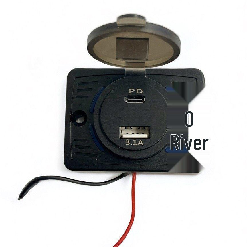 Dual USB PD Fast Charging Socket for Motorcycle, Car, RV, and Boat