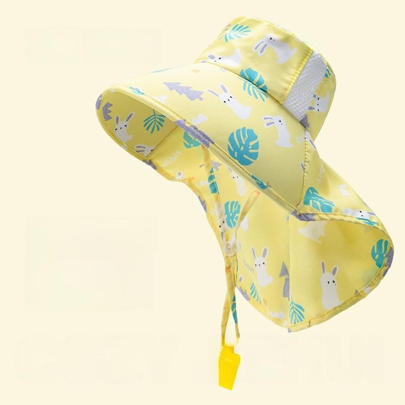 Kids Sun Protection Cap With Adjustable Fit And Wide Brim For Spring And Summer Use