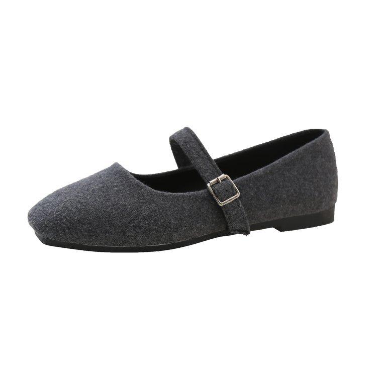 Fashion Spring Autumn Women's Flat Mary Janes Shoes Square Toe Ballet Flats for Female Buckle Strap Ladies Shoes Women Shoes Zapatos2025