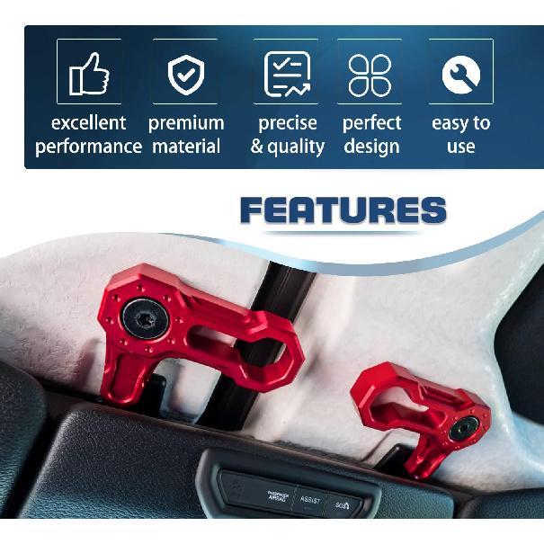 Billet Aluminum Freedom Panel Latch Hardtop Roof Removal Switch Handle For Jeep Wrangler JK 07-2018 JL 2018-2022 & Gladiator JT