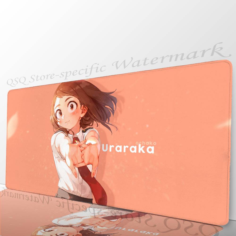 Ochaco Uraraka Anime My Hero A-Academia Mousepad Mouse Mat Desk Mat With Pad Gaming Accessories Prime Gaming XXL Keyboard Pad