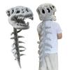 Dinosaur Skeleton Costume Realistic Dinosaur Skull Headpiece 3D Plush Spine Cosplay Props Halloween Dress-up Accessory