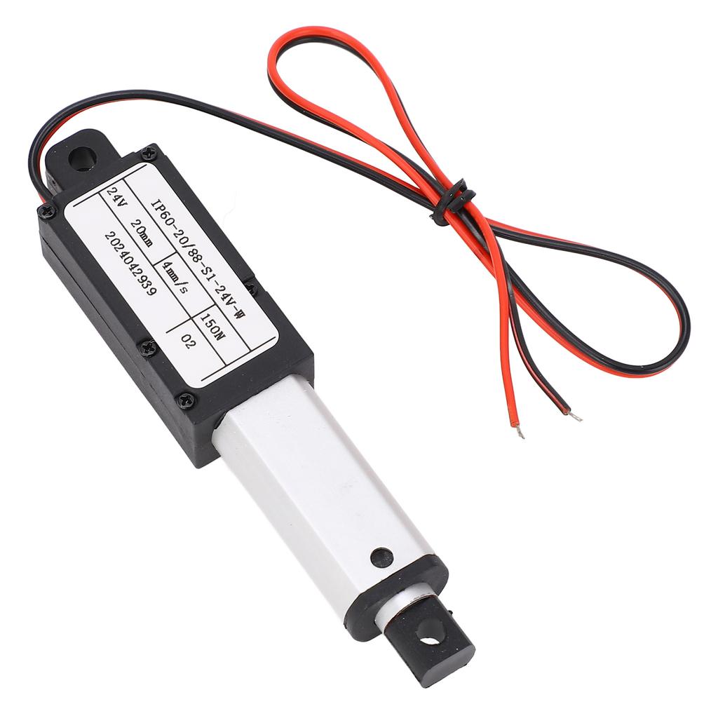 DC24V Electric Linear Actuator 20mm Stroke 150N 4mms IPX4 Linear Motion Actuator for Robot Vacuum