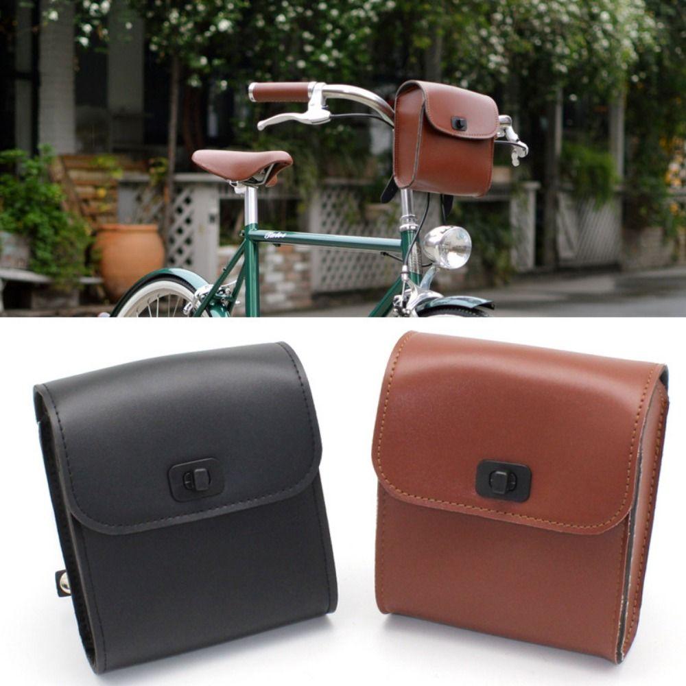 Vintage Mountain Bike Bag Waterproof Bicycle Front Bag Motorcycle Electric Scooter Bag  Scooter
