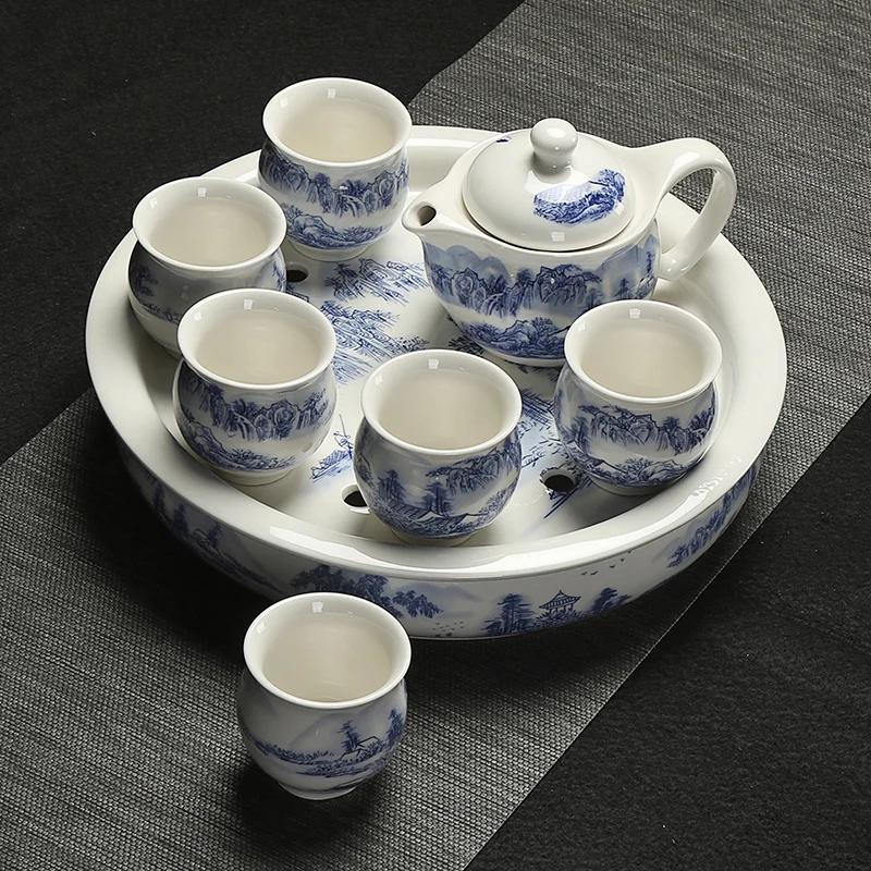 

Чайный сервиз кунг-фу, большой, теплоизоляционный и противоожоговый двухслойный чайник для чая кунг-фу, чашка, керамическая тарелка для чая, mates para yerba