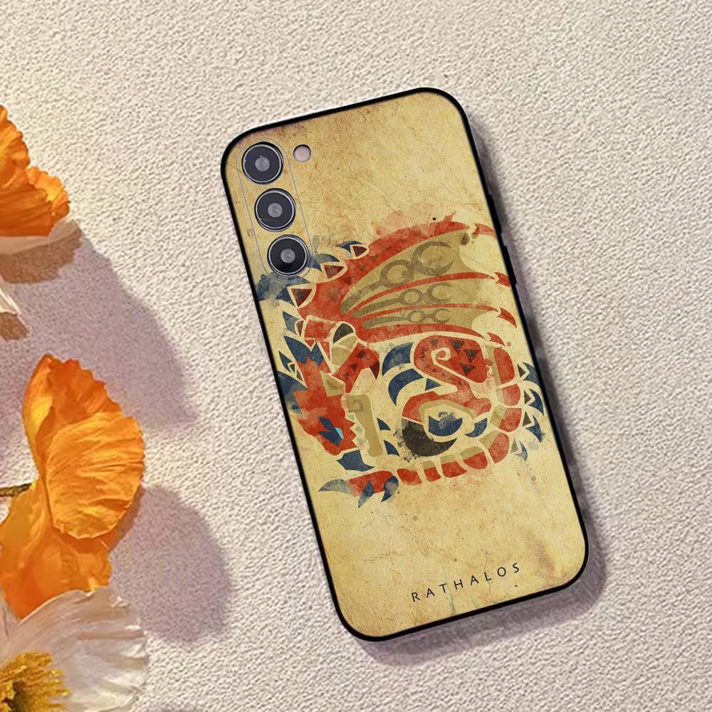 Monster H-Hunter Game Phone Case For Samsung Galaxy A73,A72,A71,A70,A53,A52,A51,Soft Silicone Black Cover