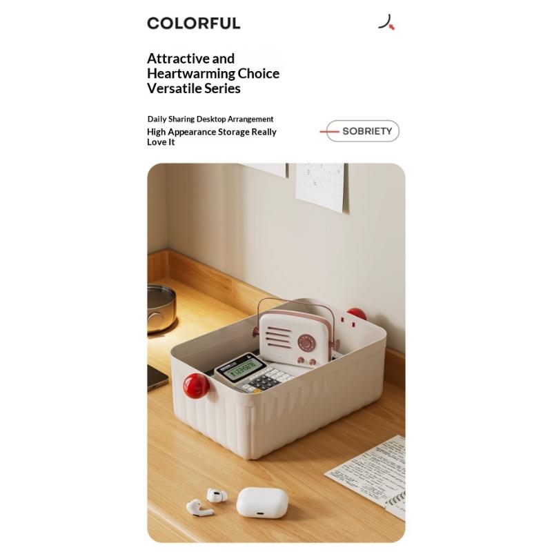 Dopamine Ball Storage Box Multi Functional Office Desk Storage Basket Stationery And Miscellaneous Sorting Desktop Storage Box
