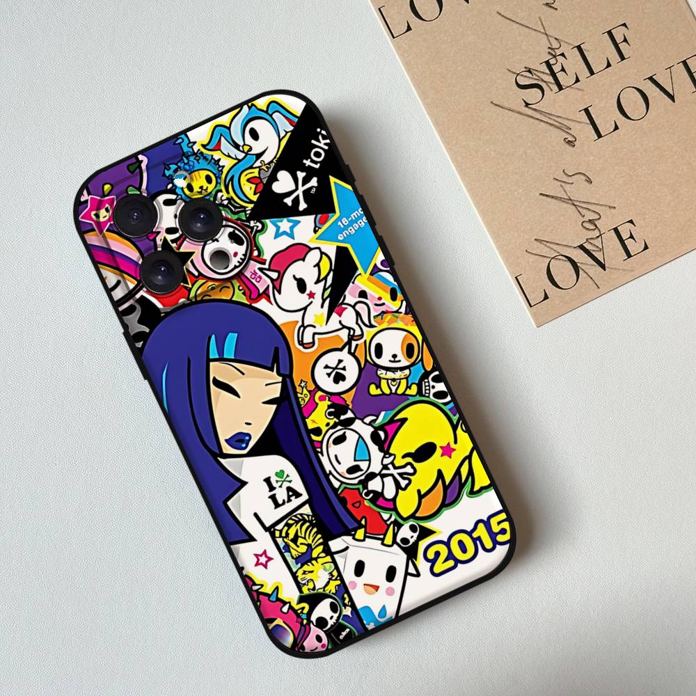 Japan T-Tokidokis Phone Case Phone Case For Iphone 17 16 15 11 13 14 Pro Max X Xr Xs Max 12mini Black Shell Cover Case