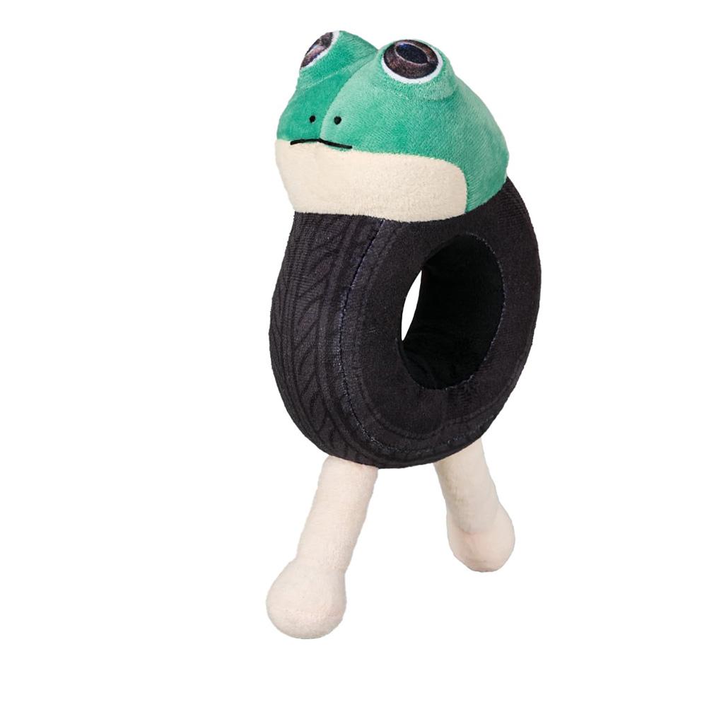 Unique Frog Tire Plush Toy Funny Stuffed Animal with Big Eyes Novelty Soft Toy for Kids Boys Girls Teens