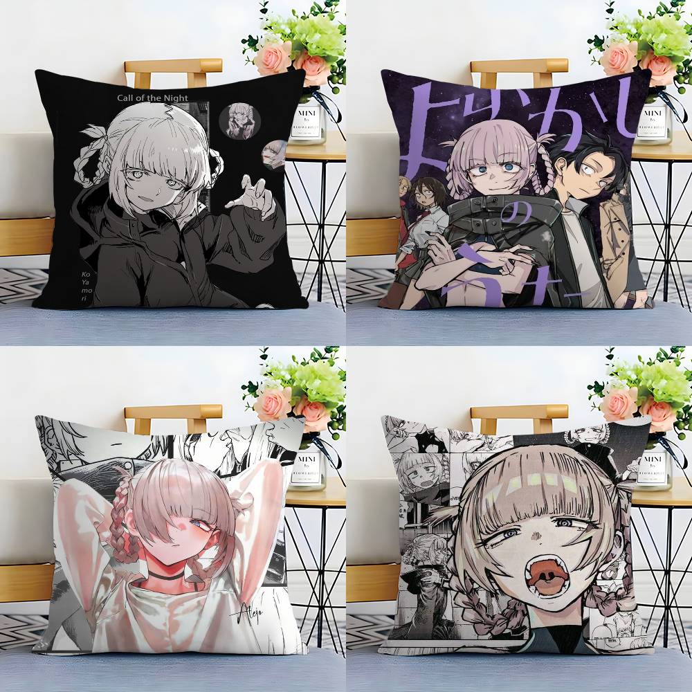 YYofukashi No UUta Kissenbezug Plüschstoff Weich Beidseitiger Druck Sofakissenbezug Dekokissenbezüge