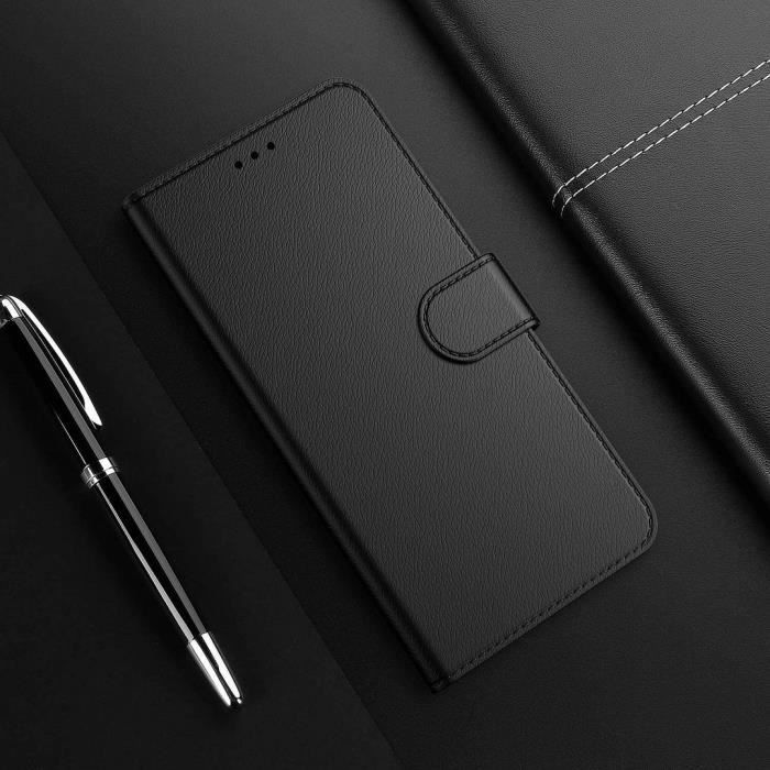 Wallet Case for Samsung Galaxy A52 5G (6.5 ") - PROSHOP - Black Leather Effect - Tempered Glass Included