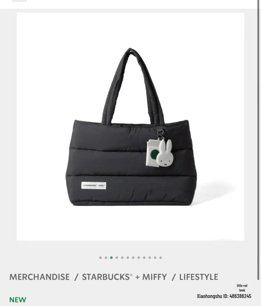 College Style Large Capacity Puffy Tote Bag - Lightweight Cotton-Filled Shoulder & Handheld Women's Laptop Bag