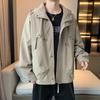 Men's Jacket Casual Spring and Autumn High School College Student Plus Size Premium Jacket Hooded Tooling Jacket