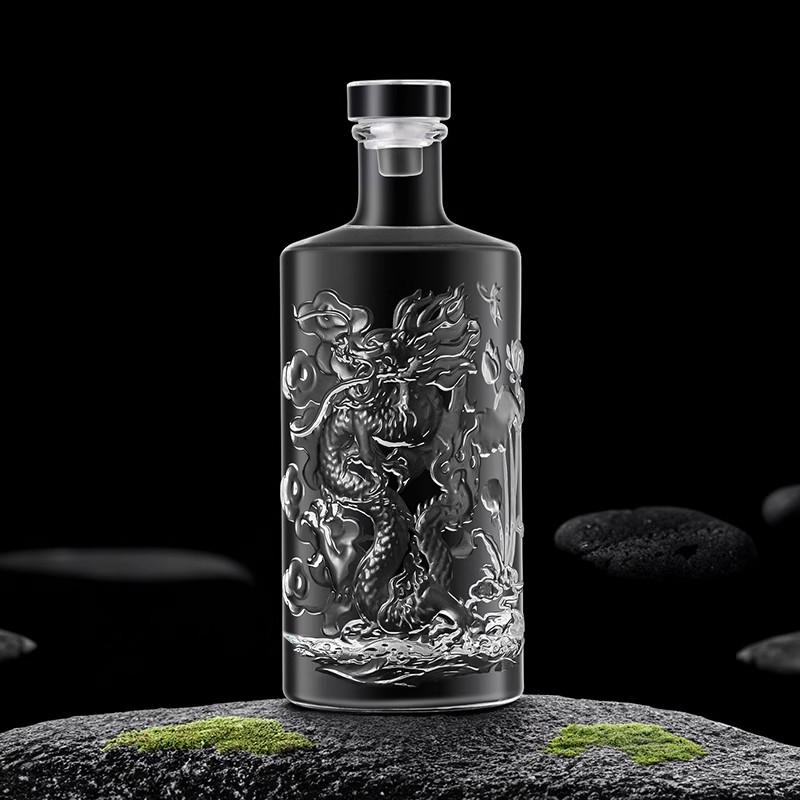 500ml Glass Water Bottle Large Capacity with Cover for Water Drink Outdoor PortableTransparent Milk Juice Cup