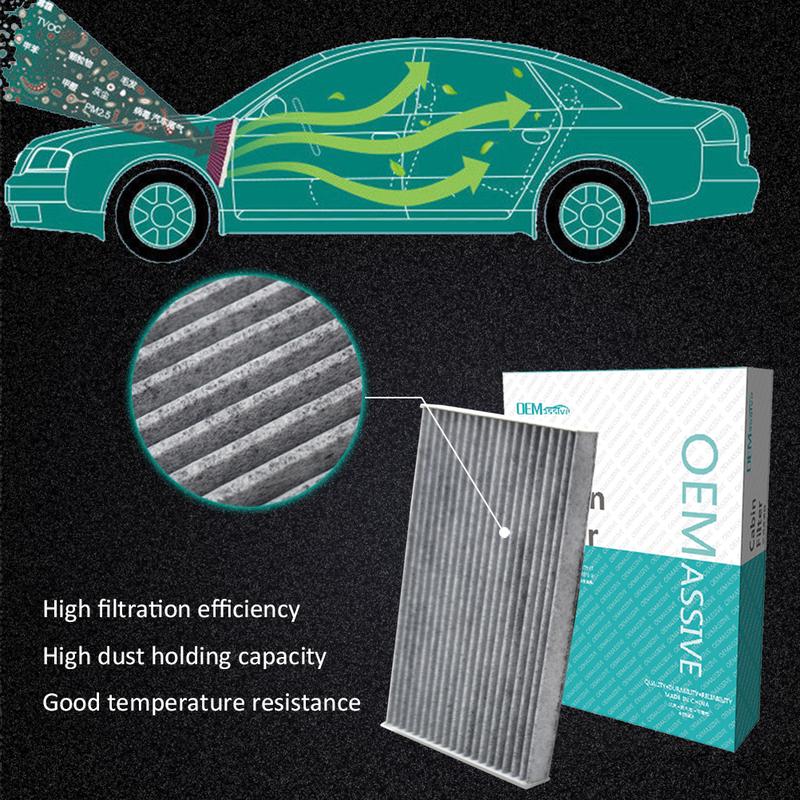 Pollen Cabin Air Filter For Nissan Cube Z12 2010 2011 -  K9K 1461CC 1.5 dCi Diesel HR16DE 1598CC 1.6L 16V  Engine