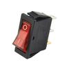 Red With Light On-off 3pin Rocker Switch Snap Type