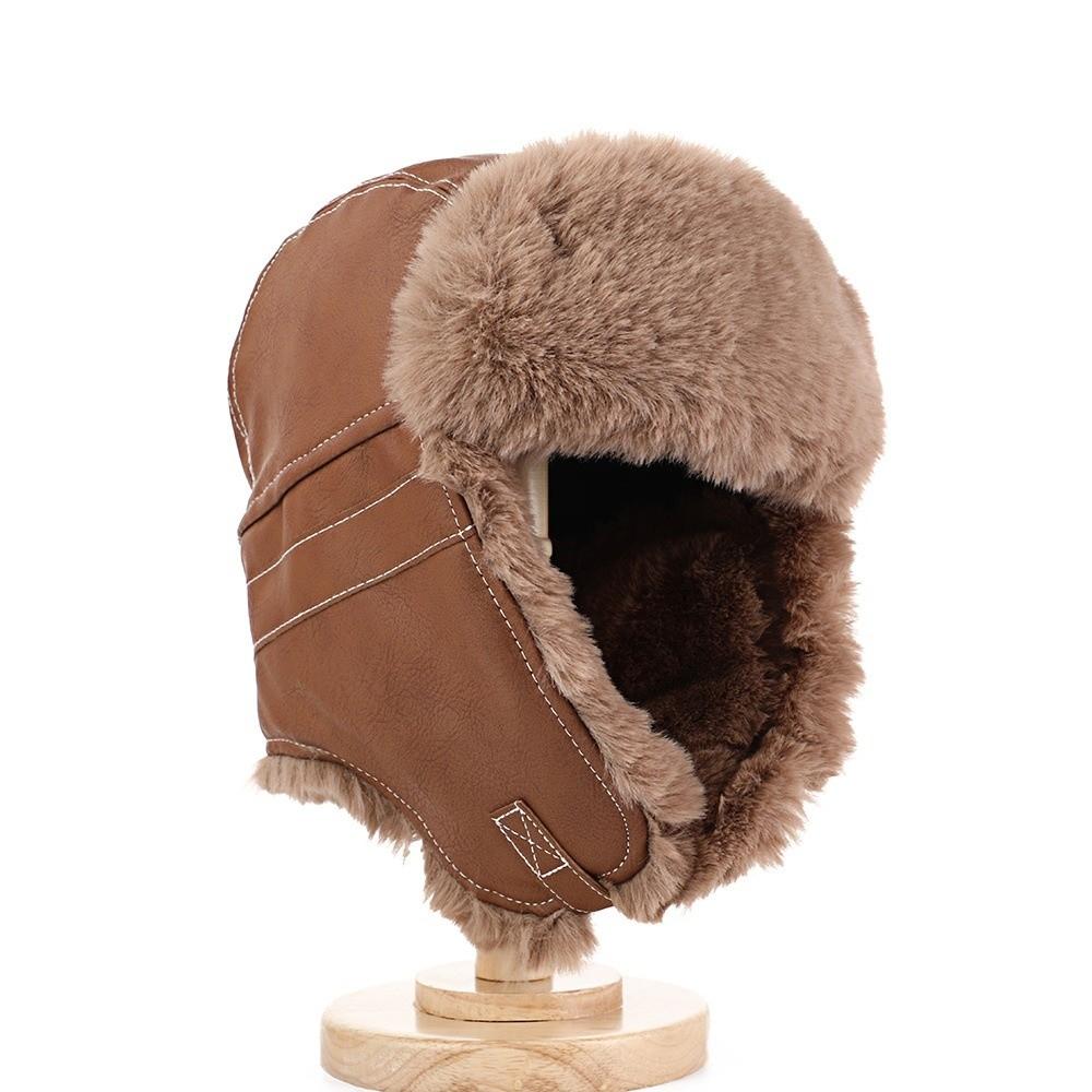 Warm Trapper Hat Faux Fur Lining Bomber Hat New Earflap Hat Cycling
