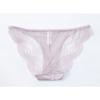 Women Sexy French Style Sheer Mesh Lace Low Waist Breathable Cotton Crotch Solid Panty
