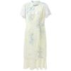 Sancai New Chinese Style Stand-Collar Slimming Floral Dress