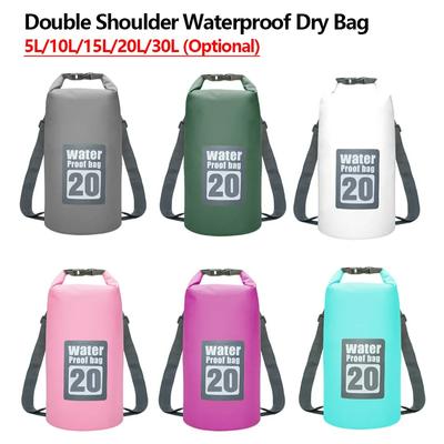 Bolsa de natação para atividades ao ar livre 5L/10L/15L/20L/30L Bolsa seca à prova d'água Mochila Bolsa flutuante para rafting, barco, trekking em rios
