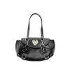 Gothic Style Underarm Bag With Buckle Design Retro Faux Leather Shoulder Bag For Women Y2k-inspired Handbag Large Capacity Purse
