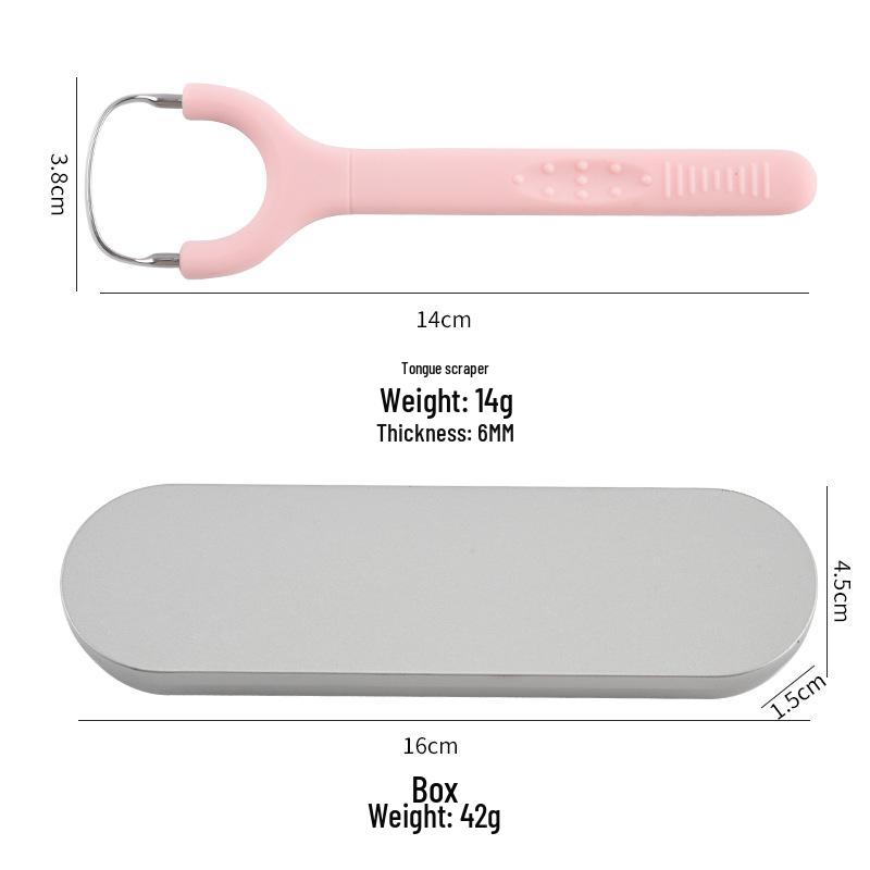 Stainless Steel Tongue Scraper for Oral Hygiene and Bad Breath Removal