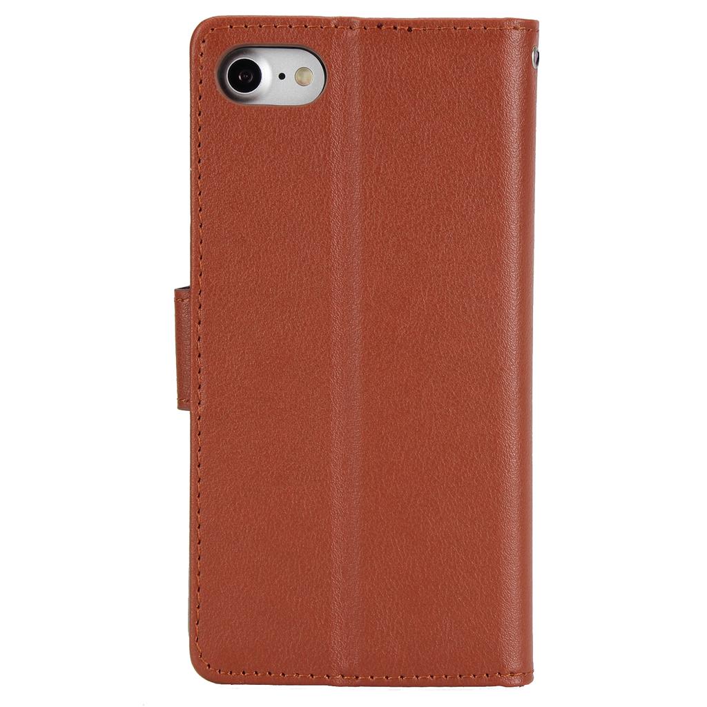 For iPhone 7/8/SE (2020)/SE (2022) Case PU Leather 3 Card Slots Stand Phone Cover