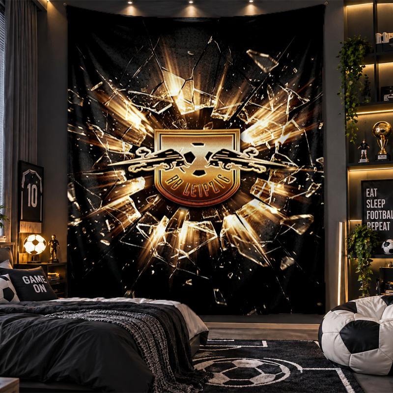 Arazzo da Appendere alla Parete Tessuto con Stampa Calcio RB Lipsia per Soggiorno Camera da Letto Decorazione per la Casa