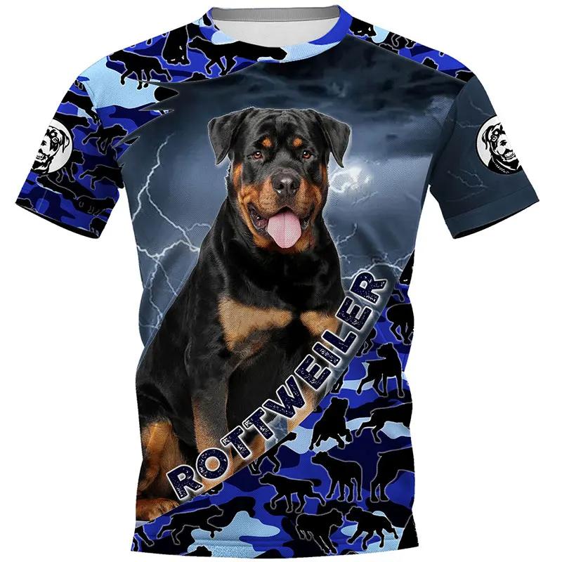 Fashion Men's Sports T-shirt Dutch Belgian Shepherd 3d Print Outdoor Casual Clothing Pet Dog Work Uniform Short Sleeve Tops