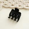 Solid Color Frosted Small Hair Claw for Women Double Row Teeth Ponytail Clip Simple Hair Claw Thin Hair No Slip Ponytail Holder